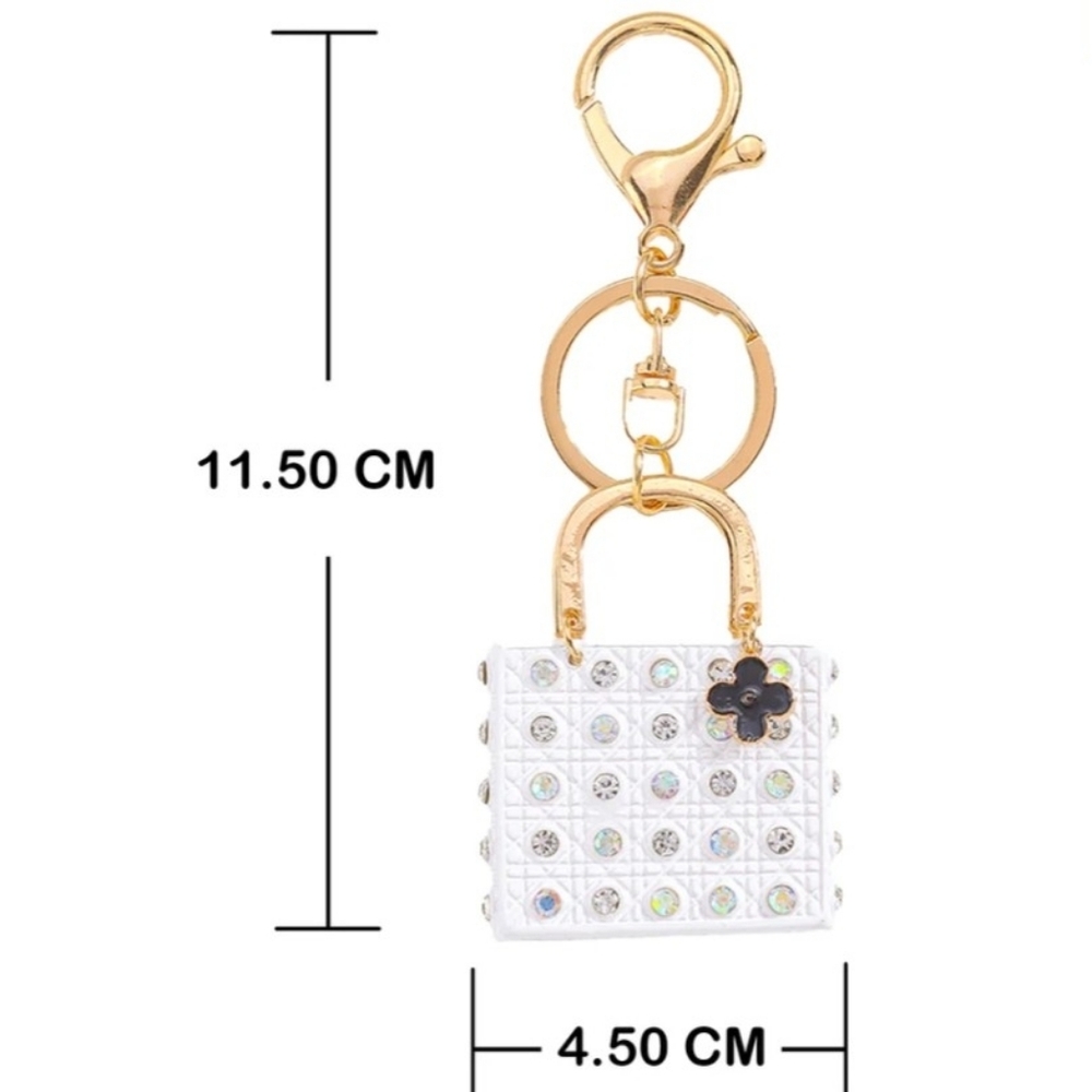 Purse Rhinestone Keychain Iridescent - Picture 3 of 5